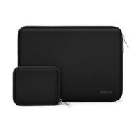 MOSISO Housse Ordinateur 13,3 Pouces avec Pochette,Noir | Sac de Transport Néoprène Résistant aux Rayures Compatible avec MacBook MacBook Air/Pro 13/Pro 14/HP/Dell/ASUS