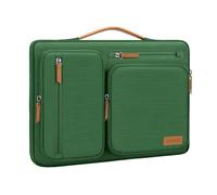 MOSISO Housse Ordinateur 13,3 Pouces,Compatible avec MacBook Air/Pro 13/Pro 14, HP Dell Acer ASUS,13-13,3 Pouces Notebook,Sac Ouvert Latérale avec 4 Poches Zippées&Poignée,Vert Jungle