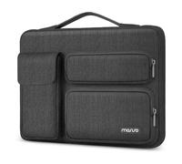 MOSISO Housse Ordinateur 15 Pouces Compatible avec MacBook Air M4 A3241 M3 A3114 M2 A2941 2025-2023, Dell XPS 15,Pochette PC Ouvert Latérale avec 2 Surélevées&1 Poche à Rabat,Gris Ardoise