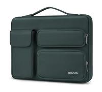 MOSISO Housse Ordinateur 15 Pouces Compatible avec MacBook Air M5 A3448 M4 A3241 M3 A3114 M2 A2941 2026-2023,Dell XPS,Pochette PC Ouvert Latérale avec 2 Surélevées&1 Poche à Raba,Vert Émeraude