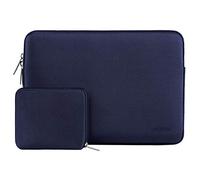 MOSISO Housse Ordinateur 16 Pouces avec Pochette,Bleu Marin | Sac de Transport Néoprène Résistant aux Rayures Compatible avec MacBook MacBook Pro 16/HP/Acer 15,6