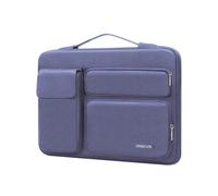 MOSISO Housse Ordinateur Compatible avec MacBook Air/Pro,13-13,3 Pouces Notebook,Compatible avec MacBook Pro 14,Pochette PC Ouvert Latérale avec 2 Surélevées&1 Poche à Rabat,Gris Lavande