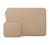 MOSISO Housse Ordinateur Portable 13-13,3 Pouces Compatible avec MacBook Air/Pro 13/Pro 14 M5 M4 M3 M2 M1, HP Dell ASUS Lenovo,Laptop Sleeve Néoprène Sac avec Petite Pochette,Abricot