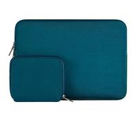MOSISO Housse Ordinateur Portable 13-13,3 Pouces Compatible avec MacBook Air/Pro 13/Pro 14 M5 M4 M3 M2 M1, HP Dell ASUS Lenovo,Laptop Sleeve Néoprène Sac avec Petite Pochette,Sarcelle Foncé