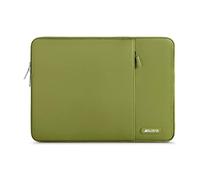 MOSISO Housse Ordinateur Portable 13,3 Pouces,Compatible avec MacBook Air/Pro 13 / Pro 14, HP Dell ASUS Lenovo Notebook,13-13.3" Laptop Sleeve Polyester Verticale Sac avec Poche,Chartreuse