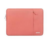 MOSISO Housse Ordinateur Portable 13,3 Pouces,Compatible avec MacBook Air/Pro 13 / Pro 14, HP Dell ASUS Lenovo Notebook,13-13.3" Laptop Sleeve Polyester Verticale Sac avec Poche,Corail