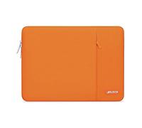 MOSISO Housse Ordinateur Portable 13,3 Pouces,Compatible avec MacBook Air/Pro 13/Pro 14 M5 M4 M3 M2 M1,HP Dell ASUS Lenovo,13-13,3" Laptop Sleeve Polyester Verticale Sac avec Poche,Orange