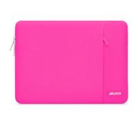 MOSISO Housse Ordinateur Portable 14 Pouces avec Poche,Rose Vif | 14 Pouces Laptop Sleeve Polyester Verticale Sac Compatible avec HP Lenovo Dell ASUS Acer, HP Stream, Dell Latitude