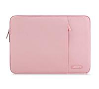 MOSISO Housse Ordinateur Portable 14 Pouces, Compatible avec HP Lenovo Dell ASUS Acer, HP Stream, Dell Latitude, Lenovo IdeaPad,Laptop Sleeve Polyester Verticale Sac avec Poche,Rose Poussière