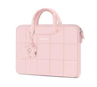 MOSISO Housse Ordinateur Portable 14 Pouces,Compatible avec HP Lenovo Dell ASUS Acer/HP Stream/Dell Latitude/Lenovo IdeaPad,14 Pouces Housse Matelassée avec Poignée Pendentif Fleur,Rose