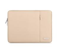 MOSISO Housse Ordinateur Portable 15 Pouces,Compatible avec MacBook Air 15 M4 A3241 M3 A3114 M2 A2941 2025-2023, Dell XPS 15,Laptop Sleeve Polyester Verticale Sac avec Poche,Abricot