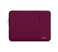 MOSISO Housse Ordinateur Portable 15 Pouces,Compatible avec MacBook Air 15 Pouces (M4 A324/M3 A3114/M2 A2941 2025-2023) Dell XPS 15,Laptop Sleeve Polyester Verticale Sac avec Poche,Vin Rouge