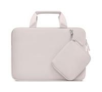 MOSISO Housse Ordinateur Portable 15 Pouces,Compatible avec MacBook Air M4 M3 M2,Surface,Dell XPS,Neoprene Sac Porte-Documents avec Petite Valise Détachable,Gris Roche