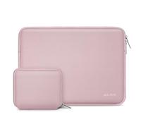 MOSISO Housse Ordinateur Portable 15 Pouces,Compatible avec MacBook Air M5 A3448 M4 A3241 M3 A3114 M2 A2941 2026-2023,Dell XPS,Laptop Sleeve Néoprène Sac avec Petite Pochette,Rose
