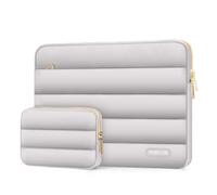 MOSISO Housse Ordinateur Portable Bouffi 13-13,3 Pouces, Compatible avec MacBook Air 13 13,6 M4 M3 M2 M1/Pro 13/Pro 14,HP,Dell,ASUS, Lenovo, Pochette Horizontal Polyester avec Petit Sac,Gris