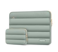 MOSISO Housse Ordinateur Portable Bouffi 16 Pouces, Compatible avec MacBook Pro 16, HP Dell ASUS Acer Toshiba Lenovo Notebook Computer, Pochette Horizontal Polyester avec Petit Sac,Vert Antique