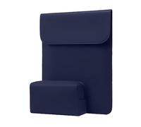MOSISO Housse PC Ordinateur Portable 13 Pouces Compatible avec MacBook Air M4 M3 M2 M1 2025-2018/Pro 13 M2 M1 2025-2016 & Surface Pro, Housse Cuir Suede Faux avec Petit Sac,Bleu Marin