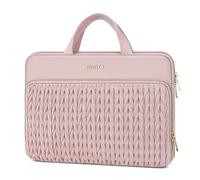 MOSISO Housse pour Ordinateur Portable 13,3 Pouces,13-13,3" Laptop Sleeve Compatible avec MacBook 13 M5 M4 M3 M2 M1/Neo/Pro 13/14, HP Dell Lenovo ASUS,Quilté Épis de Blé avec Manche & Poche,Rose