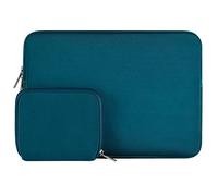 MOSISO Housse pour Ordinateur Portable 15 Pouces,Compatible avec MacBook Air 15" M4 A3241 M3 A3114 M2 A2941 (2025-2023),Dell XPS 15,Laptop Sleeve Néoprène Sac avec Petite Pochette,Sarcelle Foncé