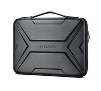 MOSISO Housse Rigide Ordinateur 13-14 Pouces, Étui 13,3 Pouces Étanche Antichoc Compatible avec MacBook HP Dell, Sac Transport EVA Géométrique Artistique avec Poignée, Noir