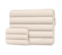 MOSISO Housse Tablette 9-11 Pouces Compatible avec iPad A16,Sable | Bouffi Pochette Horizontal avec Petit Sac Compatible avec iPad Air 11 inch M3 M2, iPad Pro 11 M4, iPad 10/9/8/7th
