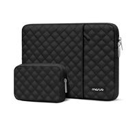 MOSISO Housse Tablette Compatible avec iPad Pro M4 11&iPad Air M2 11 2024,iPad Pro 11 M2 M1,iPad 10th&Air 5/4 10.9,iPad 9/8/7 10.2,Pochette Vertical Matelassé Carré avec Petit Sac,Noir