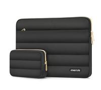 MOSISO Housse Tablette Compatible avec iPad Pro M4 13 Pouces&iPad Air M2 13 Pouces 2024,iPad Pro 12.9 Pouces M2 M1 6ème 5ème 2022-2018,Bouffi Pochette Horizontal avec Petit Sac,Noir
