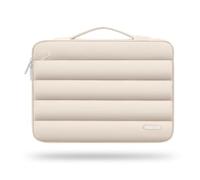 MOSISO Puffy Housse Ordinateur Portable 13-13,3 Pouces,Pochette Transport Compatible avec MacBook Air 13,Compatible avec MacBook Pro 13/14,Horizontal Sac de Ouvert Latéral avec Ceinture,Sable