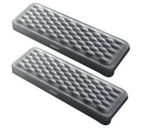 MOSISO Repose-bras pour Bureau, Coussin de Coude en L, Mousse à Mémoire de Forme Diamant avec Base Antidérapante, 2 Pièces Ergonomiques pour Massage et Repose-poignet pour Clavier,Noir
