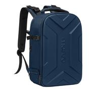 MOSISO Sac a Dos Appareil Photo,DSLR/SLR/Mirrorless Photographe avec 15-16 Pouces PC Compartiment,Géométrique Artistique Étanche Sacoche Rigide Compatible avec Canon/Nikon/Sony,Bleu Acier