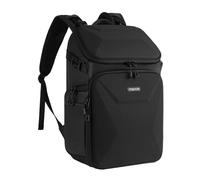 MOSISO Sac à Dos Caméra DSLR avec Couverture Pluie Étanche, Coque rigide Hexagonale Sac Voyage Photo Logement Ordinateur 15-16 Pouces & Porte-trépied pour Canon/Nikon/Sony,Noir