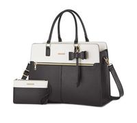MOSISO Sac Tote Ordinateur 15,6 Pouces Femme avec Clutch & Nœud Papillon