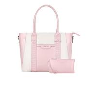 MOSISO Sac Tote Ordinateur pour Femmes, 15,6 Pouces Cuir PU, Sac de Travail avec Double Tricot & Sac à Main Clutch, Briefcase Ordinateur Waterproof à Épaule pour Bureau D'affaires,Rose