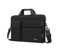 MOSISO Sacoche Ordinateur Portable Compatible avec 17-17,3 pouces Dell XPS/HP Pavilion/Ideapad/Acer/Alienware/HP Omen avec 2 Surélevé&1 Rabat&1 Poche Horizontale&Poignée&Ceinture,Noir
