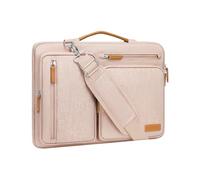 MOSISO Sacoche Ordinateur Portable,Sacoche PC Portable 15 Pouces Compatible avec MacBook Air 15 M5 M4 M3 M2/Pro 15,Sac Ordinateur Sac Messager Côté Ouvert avec 4 Poches Zipper&Poignée,Kaki