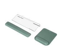 MOSISO Support Clavier Ordinateur&Repose Poignet Clavier&Tapis de Souris,Massage Ergonomique Repose Poignet Clavier Set,Type Facile Support Clavier Acrylique Clear Bureau Maison,Vert Minuit