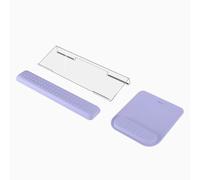 MOSISO Support Clavier Ordinateur&Repose Poignet Clavier&Tapis de Souris,Massage Ergonomique Repose Poignet Clavier Set,Type Facile Support Clavier Acrylique Clear Bureau Maison,Violet