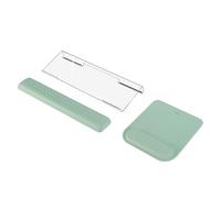 MOSISO Support Clavier Ordinateur&Repose Poignet Clavier&Tapis de Souris,Massage Ergonomique Repose Poignet Clavier Set,Type Facile Support Clavier Acrylique Clear Bureau Maison,Vert Antique