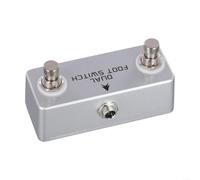 Mosky Audio Pédale à double verrouillage pour guitare et pédale d'effet Sélection de canaux Corps en métal argenté Design compact Unité de commande Live Stage