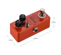 MOSKYo D250X Mini Electric Guitar Overdrive Preamp Effect Pedal 2 Models Full Metal Shell True Bypass