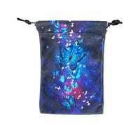 Moslalo Sac pour cartes de tarot - Sac pour cartes de tarot, porte-monnaie avec cordon de serrage | Grands sacs cadeaux avec motif papillon, poches runes, porte-cartes Oracle, sac pour amateurs de