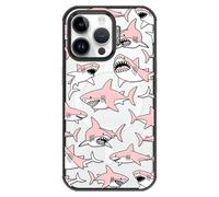 MOSNOVO Coque Magnétique pour iPhone 14 Pro Max, Protection Militaire 10ft, Compatible avec MagSafe, Coque Antichoc pour iPhone 14 Pro Max - Requins Roses