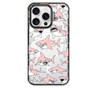 MOSNOVO Coque Magnétique pour iPhone 16 Pro, Protection Militaire 10ft, Compatible avec MagSafe, Coque Antichoc pour iPhone 16 Pro - Requins Roses