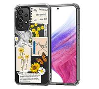 MOSNOVO Coque pour Samsung Galaxy A53 5G - Housse Fine Transparente Antichoc en TPU + PC [Protection Contre Les Chutes de 2 m/Anti-Pelage] - Art de collages Vintage