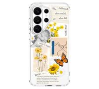 MOSNOVO Coque pour Samsung Galaxy S26 Ultra, Coque Transparente Compatible avec MagSafe, Protection Antichoc Militaire 6,6 ft, Coque Magnétique de Protection,Art de Collage Vintage