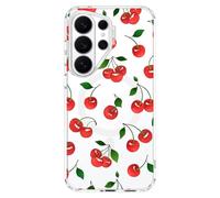 MOSNOVO Coque pour Samsung Galaxy S26 Ultra, Coque Transparente Compatible avec MagSafe, Protection Antichoc Militaire 6,6 ft, Coque Magnétique de Protection,Cerise Mignonne