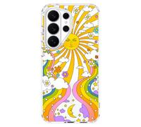 MOSNOVO Coque pour Samsung Galaxy S26 Ultra, Coque Transparente Compatible avec MagSafe, Protection Antichoc Militaire 6,6 ft, Coque Magnétique de Protection,Art psychédélique Groovy des années 70