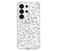 MOSNOVO Coque pour Samsung Galaxy S26 Ultra, Coque Transparente Compatible avec MagSafe, Protection Antichoc Militaire 6,6 ft, Coque Magnétique de Protection,Chien gribouillé