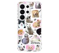 MOSNOVO Coque pour Samsung Galaxy S26 Ultra, Coque Transparente Compatible avec MagSafe, Protection Antichoc Militaire 6,6 ft, Coque Magnétique de Protection,La Brigade des Chats