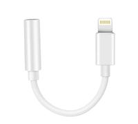 MOSON Adaptateur Lightning vers prise casque 3,5 mm, certifié Apple MFi pour iPhone vers jack audio auxiliaire 3,5 mm, convertisseur de câble compatible avec iPhone 14 13 12 11 Pro XR XS Max X 8 7